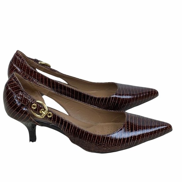 Circa Joan & David Callalily Pump 7.5 Brown Heels - Picture 10 of 10